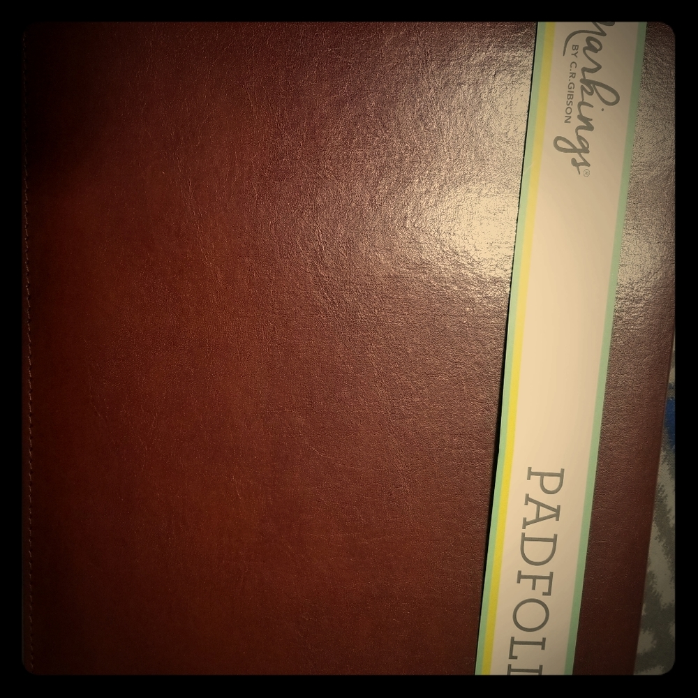 - New Brown Markings Padfolio with pad and pen